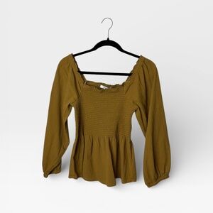 Madewell‎ Ribbed Mustard Top (A)
